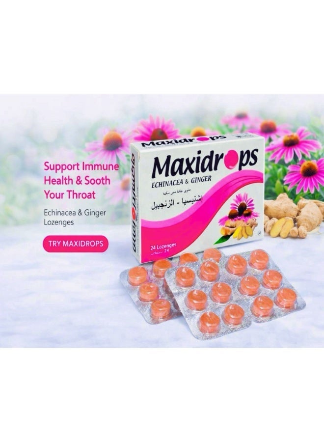 Maxidrops Echinacea Ginger Lozenges 24 pcs - Image 4